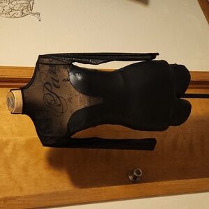 ASOS Black Sheer Long Sleeve Romper/Jumper size 4